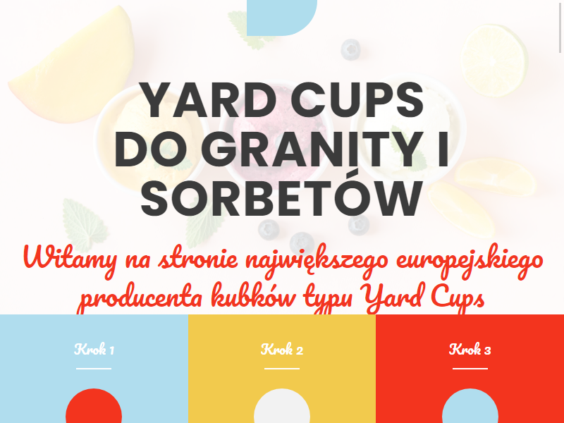 Sweet World - producent kielichów Yard Cups do granity